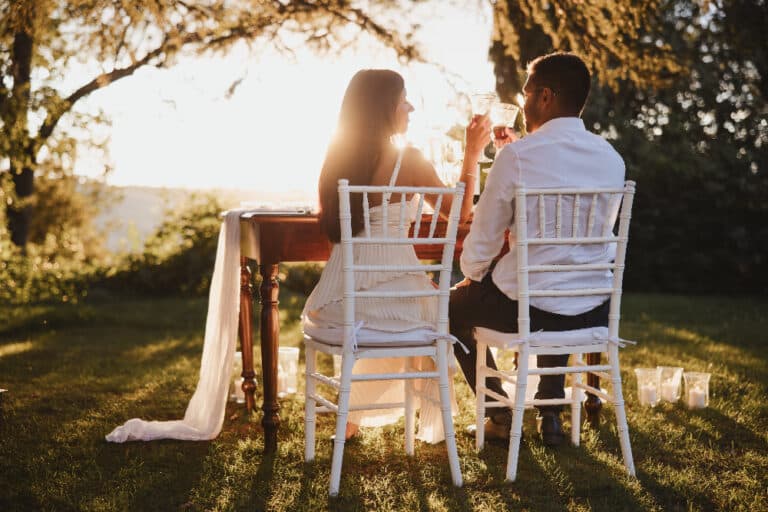 marriage proposal tuscany sunset