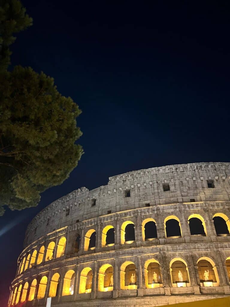 Rome Colosseo at night